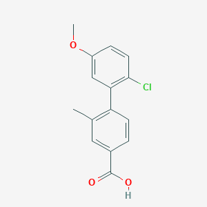 molecular formula C15H13ClO3 B6406545 4-(2-Chloro-5-methoxyphenyl)-3-methylbenzoic acid CAS No. 1261971-45-2