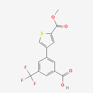 molecular formula C14H9F3O4S B6406546 3-[5-(Methoxycarbonyl)thiophen-3-YL]-5-trifluoromethylbenzoic acid CAS No. 1261930-17-9