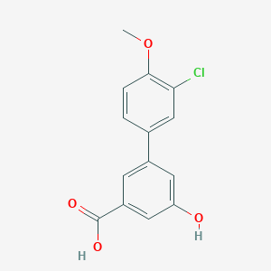 molecular formula C14H11ClO4 B6406668 3-(3-Chloro-4-methoxyphenyl)-5-hydroxybenzoic acid CAS No. 1261898-36-5
