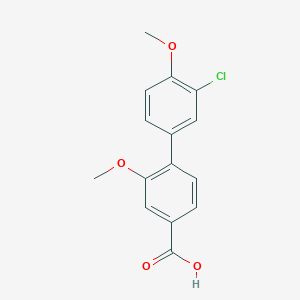 molecular formula C15H13ClO4 B6406737 4-(3-Chloro-4-methoxyphenyl)-3-methoxybenzoic acid CAS No. 1261898-39-8