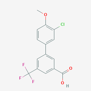 molecular formula C15H10ClF3O3 B6406786 3-(3-Chloro-4-methoxyphenyl)-5-trifluoromethylbenzoic acid CAS No. 1261992-81-7