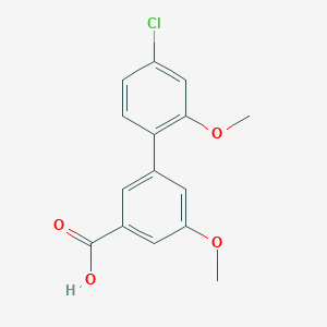 molecular formula C15H13ClO4 B6406833 3-(4-Chloro-2-methoxyphenyl)-5-methoxybenzoic acid CAS No. 1261911-82-3