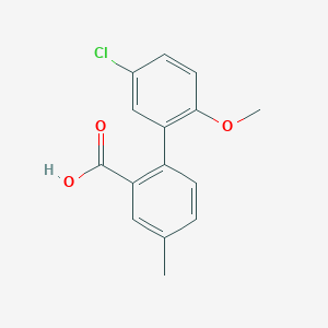 molecular formula C15H13ClO3 B6406945 2-(5-Chloro-2-methoxyphenyl)-5-methylbenzoic acid CAS No. 1261954-39-5