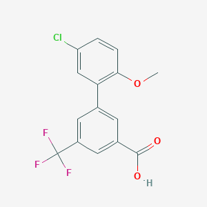 molecular formula C15H10ClF3O3 B6407003 3-(5-Chloro-2-methoxyphenyl)-5-trifluoromethylbenzoic acid CAS No. 1261944-02-8