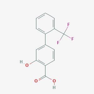 molecular formula C14H9F3O3 B6407023 2-Hydroxy-4-(2-trifluoromethylphenyl)benzoic acid CAS No. 1261603-03-5