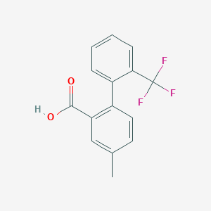 molecular formula C15H11F3O2 B6407041 5-Methyl-2-(2-trifluoromethylphenyl)benzoic acid CAS No. 1261635-07-7