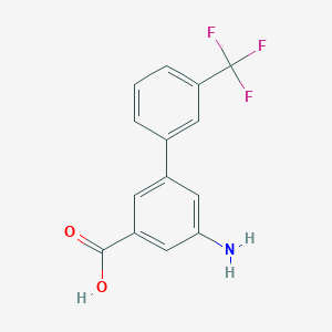 molecular formula C14H10F3NO2 B6407082 3-Amino-5-(3-trifluoromethylphenyl)benzoic acid CAS No. 1261976-26-4