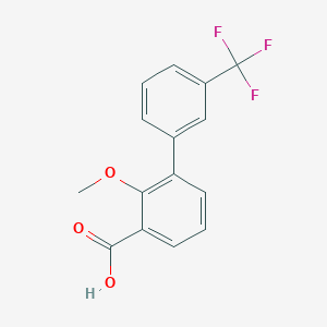 molecular formula C15H11F3O3 B6407096 2-Methoxy-3-(3-trifluoromethylphenyl)benzoic acid CAS No. 1261789-31-4