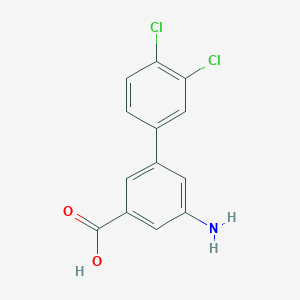 molecular formula C13H9Cl2NO2 B6407460 3-Amino-5-(3,4-dichlorophenyl)benzoic acid CAS No. 1262007-45-3
