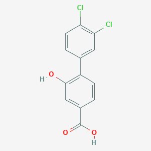 molecular formula C13H8Cl2O3 B6407467 4-(3,4-Dichlorophenyl)-3-hydroxybenzoic acid CAS No. 1261981-37-6