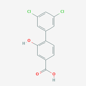 molecular formula C13H8Cl2O3 B6407571 4-(3,5-Dichlorophenyl)-3-hydroxybenzoic acid CAS No. 1262007-86-2