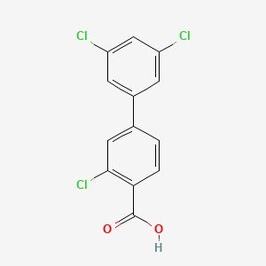 molecular formula C13H7Cl3O2 B6407615 2-Chloro-4-(3,5-dichlorophenyl)benzoic acid CAS No. 1261933-56-5