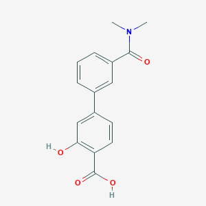 molecular formula C16H15NO4 B6407705 4-[3-(N,N-Dimethylaminocarbonyl)phenyl]-2-hydroxybenzoic acid CAS No. 1261906-41-5