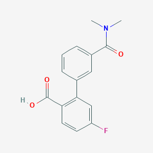 molecular formula C16H14FNO3 B6407719 2-[3-(N,N-Dimethylaminocarbonyl)phenyl]-4-fluorobenzoic acid CAS No. 1261914-71-9