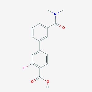molecular formula C16H14FNO3 B6407753 4-[3-(N,N-Dimethylaminocarbonyl)phenyl]-2-fluorobenzoic acid CAS No. 1261914-79-7