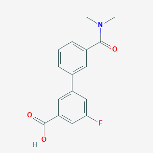 molecular formula C16H14FNO3 B6407768 3-[3-(N,N-Dimethylaminocarbonyl)phenyl]-5-fluorobenzoic acid CAS No. 1261907-66-7