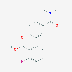 molecular formula C16H14FNO3 B6407773 2-[3-(N,N-Dimethylaminocarbonyl)phenyl]-6-fluorobenzoic acid CAS No. 1262009-92-6