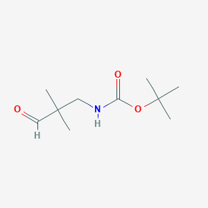 molecular formula C10H19NO3 B064080 tert-butyl N-(2,2-dimethyl-3-oxopropyl)carbamate CAS No. 195387-13-4
