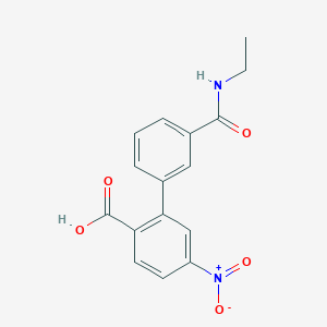 molecular formula C16H14N2O5 B6408057 2-[3-(N-Ethylaminocarbonyl)phenyl]-4-nitrobenzoic acid CAS No. 1262002-85-6