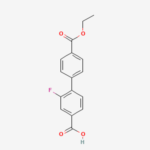molecular formula C16H13FO4 B6408095 4-(4-Ethoxycarbonylphenyl)-3-fluorobenzoic acid CAS No. 1261986-13-3