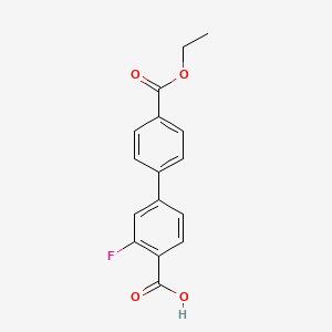 molecular formula C16H13FO4 B6408099 4-(4-Ethoxycarbonylphenyl)-2-fluorobenzoic acid CAS No. 1261915-99-4