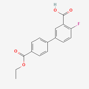 molecular formula C16H13FO4 B6408107 5-(4-Ethoxycarbonylphenyl)-2-fluorobenzoic acid CAS No. 1261930-97-5