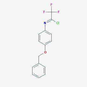 molecular formula C15H11ClF3NO B064082 N-(4-Benzyloxy-phenyl)-2,2,2-trifluoro-acetimidoyl chloride CAS No. 168267-73-0