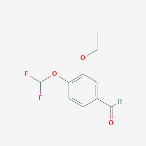B064093 4-(Difluoromethoxy)-3-ethoxybenzaldehyde CAS No. 162401-73-2