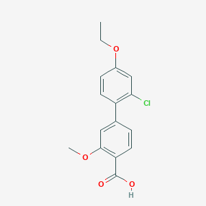 molecular formula C16H15ClO4 B6409441 4-(2-Chloro-4-ethoxyphenyl)-2-methoxybenzoic acid CAS No. 1261913-83-0