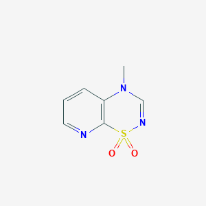 molecular formula C7H7N3O2S B064096 4-methyl-4H-pyrido[3,2-e][1,2,4]thiadiazine 1,1-dioxide CAS No. 163137-03-9