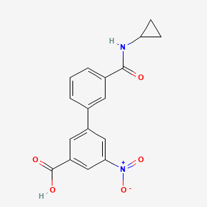 molecular formula C17H14N2O5 B6409698 3-[3-(Cyclopropylaminocarbonyl)phenyl]-5-nitrobenzoic acid CAS No. 1261914-85-5