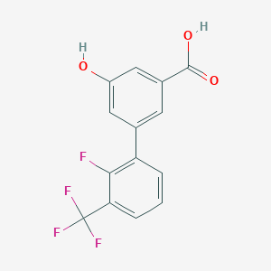 molecular formula C14H8F4O3 B6409969 3-(2-Fluoro-3-trifluoromethylphenyl)-5-hydroxybenzoic acid CAS No. 1261938-41-3