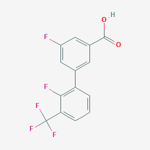 molecular formula C14H7F5O2 B6409985 5-Fluoro-3-(2-fluoro-3-trifluoromethylphenyl)benzoic acid CAS No. 1261915-94-9