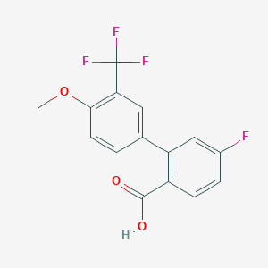 molecular formula C15H10F4O3 B6411448 4-Fluoro-2-(4-methoxy-3-trifluoromethylphenyl)benzoic acid CAS No. 1261917-82-1