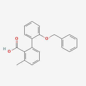 molecular formula C21H18O3 B6411552 2-(2-Benzyloxyphenyl)-6-methylbenzoic acid CAS No. 1261937-81-8