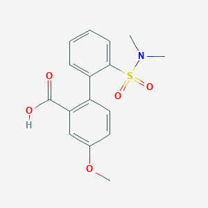 molecular formula C16H17NO5S B6412004 2-(2-N,N-Dimethylsulfamoylphenyl)-5-methoxybenzoic acid CAS No. 1261990-03-7