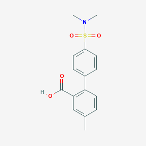 molecular formula C16H17NO4S B6412221 2-(4-N,N-Dimethylsulfamoylphenyl)-5-methylbenzoic acid CAS No. 1261915-72-3