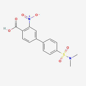 molecular formula C15H14N2O6S B6412264 4-(4-N,N-Dimethylsulfamoylphenyl)-2-nitrobenzoic acid CAS No. 1261907-00-9