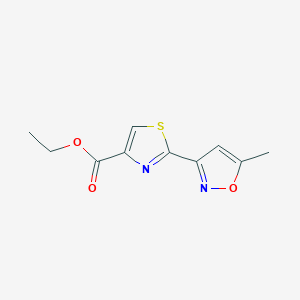 molecular formula C10H10N2O3S B064123 Ethyl 2-(5-methyl-1,2-oxazol-3-yl)-1,3-thiazole-4-carboxylate CAS No. 175277-28-8