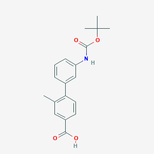 molecular formula C19H21NO4 B6412435 4-(3-BOC-Aminophenyl)-3-methylbenzoic acid CAS No. 1261957-02-1