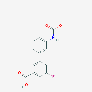 molecular formula C18H18FNO4 B6412558 3-(3-Boc-aminophenyl)-5-fluorobenzoic acid CAS No. 1261936-95-1