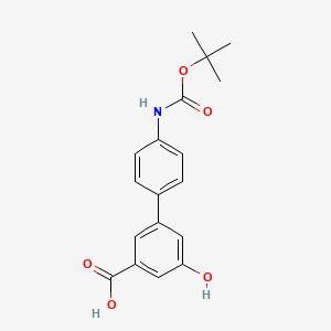 molecular formula C18H19NO5 B6412581 3-(4-BOC-Aminophenyl)-5-hydroxybenzoic acid CAS No. 1261915-53-0