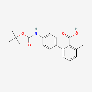 molecular formula C19H21NO4 B6412602 2-(4-Boc-aminophenyl)-6-methylbenzoic acid CAS No. 1261915-40-5