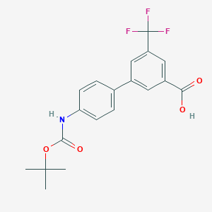 molecular formula C19H18F3NO4 B6412720 3-(4-Boc-aminophenyl)-5-trifluoromethylbenzoic acid CAS No. 1261940-98-0