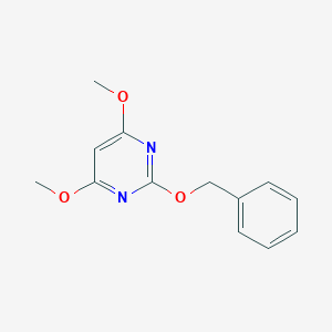 molecular formula C13H14N2O3 B064129 2-(Benzyloxy)-4,6-dimethoxypyrimidine CAS No. 172898-76-9