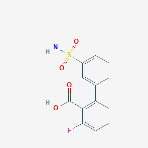 molecular formula C17H18FNO4S B6413071 2-(3-t-Butylsulfamoylphenyl)-6-fluorobenzoic acid CAS No. 1262011-28-8