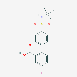 molecular formula C17H18FNO4S B6413160 2-(4-t-Butylsulfamoylphenyl)-5-fluorobenzoic acid CAS No. 1261916-99-7