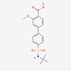 molecular formula C18H21NO5S B6413195 4-(4-t-Butylsulfamoylphenyl)-2-methoxybenzoic acid CAS No. 1261969-95-2