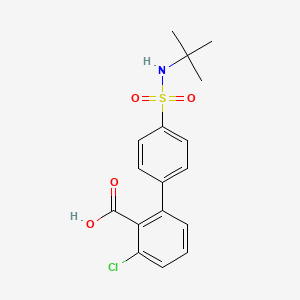 molecular formula C17H18ClNO4S B6413209 2-(4-t-Butylsulfamoylphenyl)-6-chlorobenzoic acid CAS No. 1261909-80-1