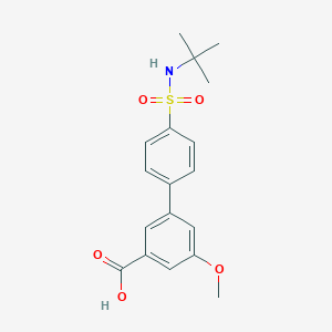 molecular formula C18H21NO5S B6413217 3-(4-T-Butylsulfamoylphenyl)-5-methoxybenzoic acid CAS No. 1262008-32-1